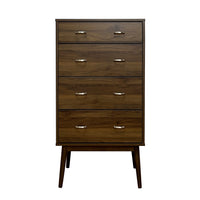 Disa 4 Drawer Chest Walnut Mdf