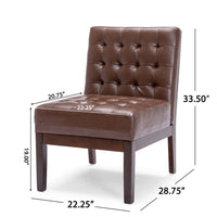 Accent Chair Dark Brown Pu