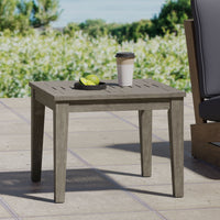 Hampton Wood Side Table Grey Wood