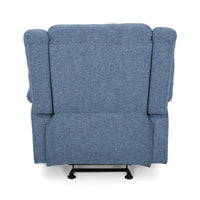 37.5" Wide Manual Glider Standard Recliner Navy Blue Fabric