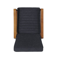 Fabric Wood Hand Recliner Charcoal Fabric