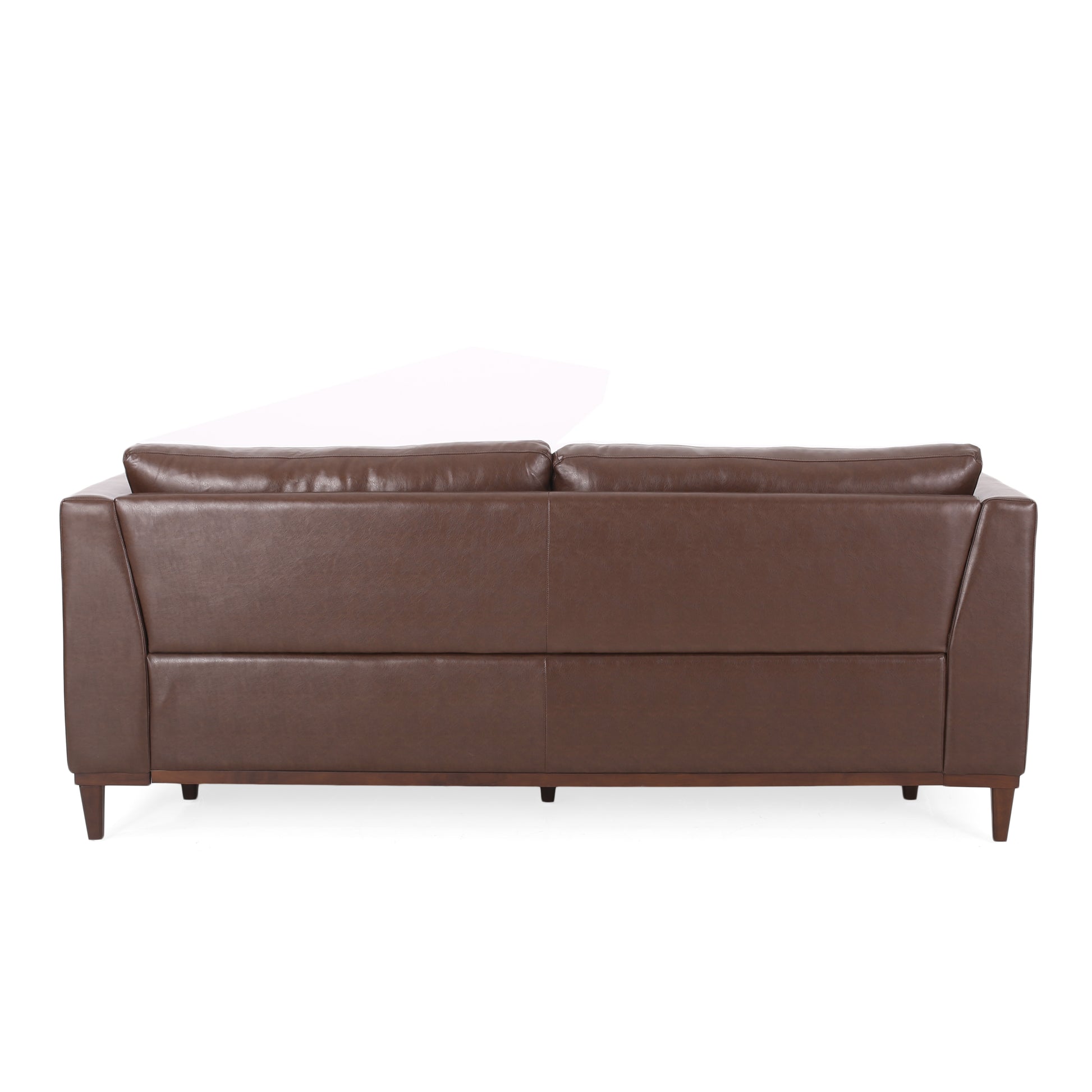 3 Seater Sofa Dark Brown Pu