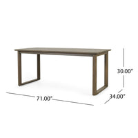 Nash Dining Table Grey Wood