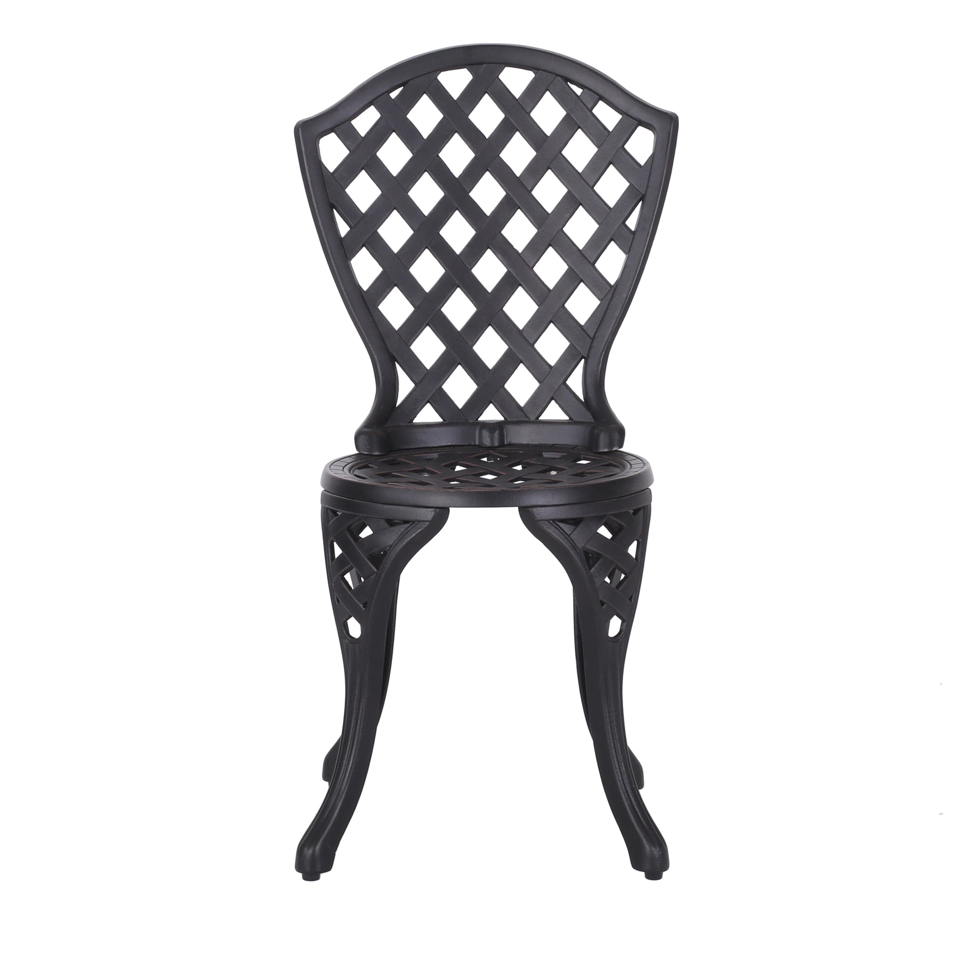 Bono Metal Bistro Set Black Aluminium