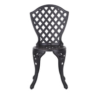 Bono Metal Bistro Set Black Aluminium