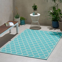 1636G 5'3"X7' Rug Teal Polypropylene