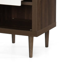 1 Drawer Nightstand Walnut Mdf