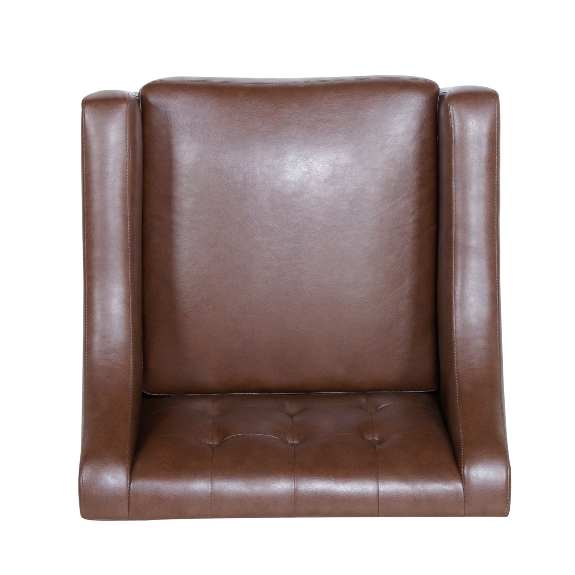 Accent Chair Dark Brown Pu