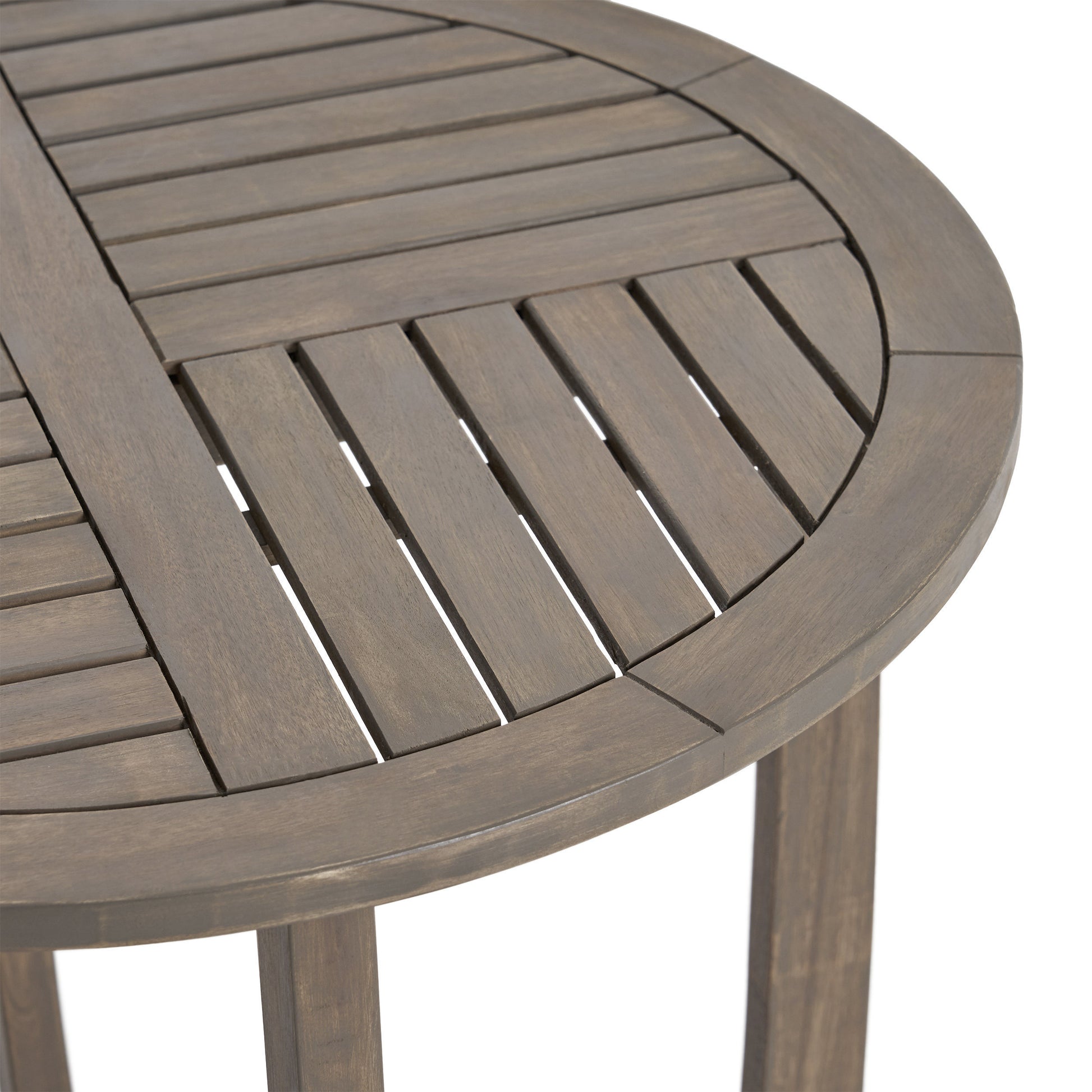 Hermosa 27.5'' Circular Wood Table Grey Wood