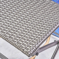 Maldives Aluminum Foldable Dining Set Grey Pe Rattan Iron