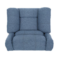 37.5" Wide Manual Glider Standard Recliner Navy Blue Fabric