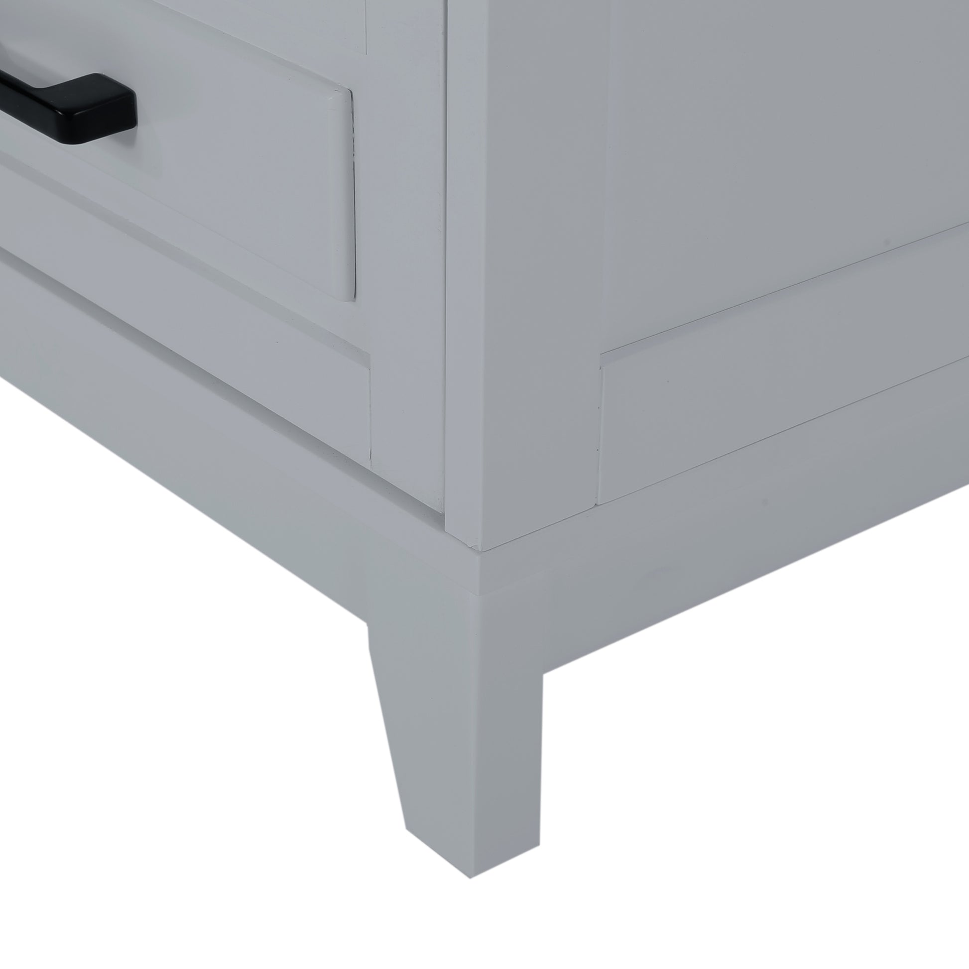 2 Drawer Cabinet Gray Mdf