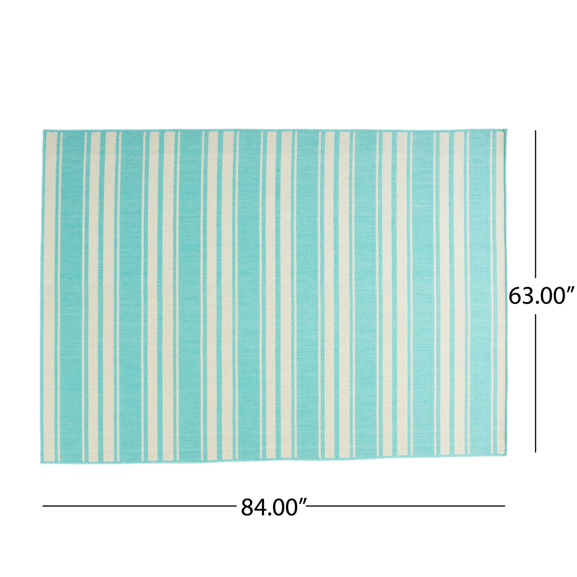 1802G 5'3"X7' Rug Teal Polypropylene