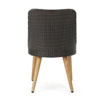 Delphi Dining Chair With Heat Transfer Legs Brown Multi Rattan