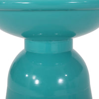 Metal S 2 End Table Teal Iron