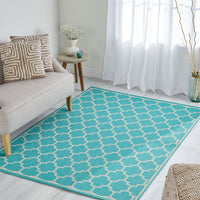 1636G 5'3"X7' Rug Teal Polypropylene