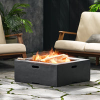 Mgo 29 Square Wood Burning Fire Pit Dark Gray Magnesium Oxide