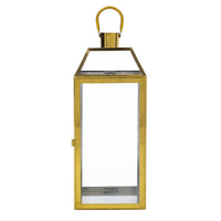 Harris 18"H Stainless Steel Lantern Gold Stainless Steel
