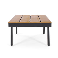 Sinclair 4Pc Chat Set Grey Metal Mesh Wood Fabric