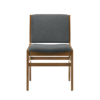Dining Chair Dark Gray Fabric