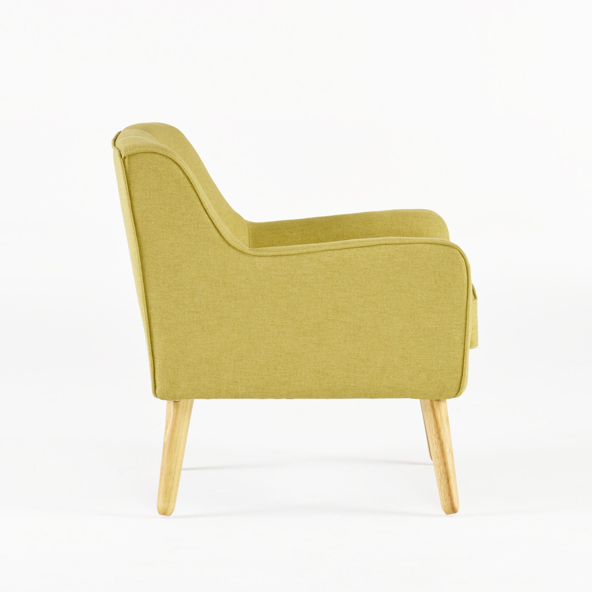 Arm Chair Yellow Fabric