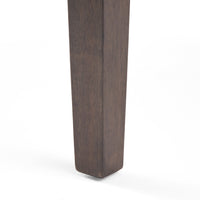 Dining Table With Square Leg Brown Solid Wood Mdf
