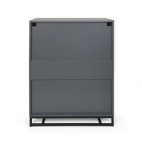 4 Drawer Chest Charcoal Grey Mdf