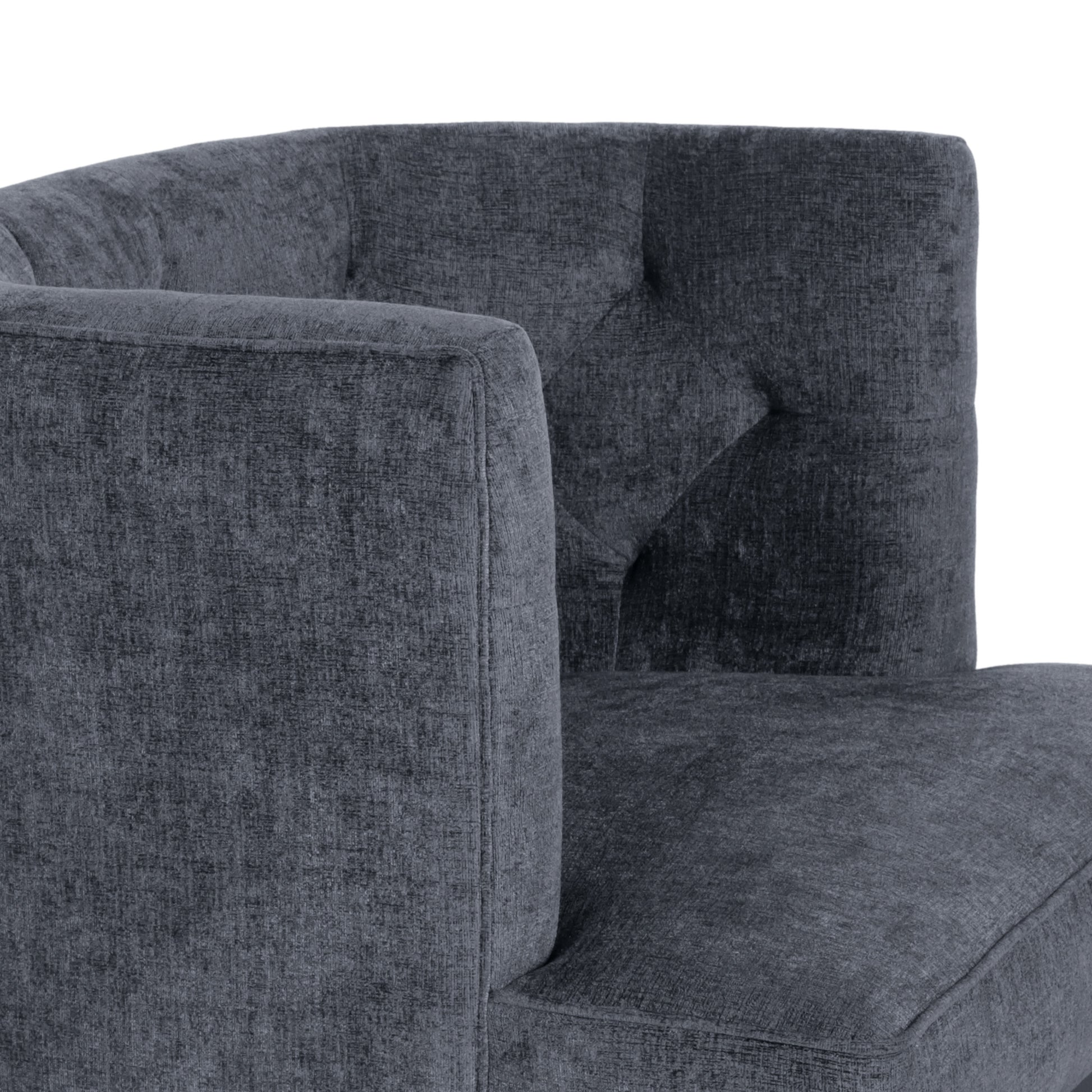 Accent Chair Charcoal Fabric