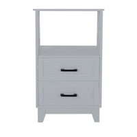 2 Drawer Cabinet Gray Mdf