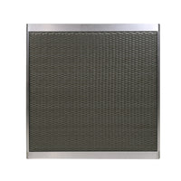 Outdoor Dining Table Anodized Aluminum Wicker Table Top Square Silver And Gray 35" Grey Aluminium