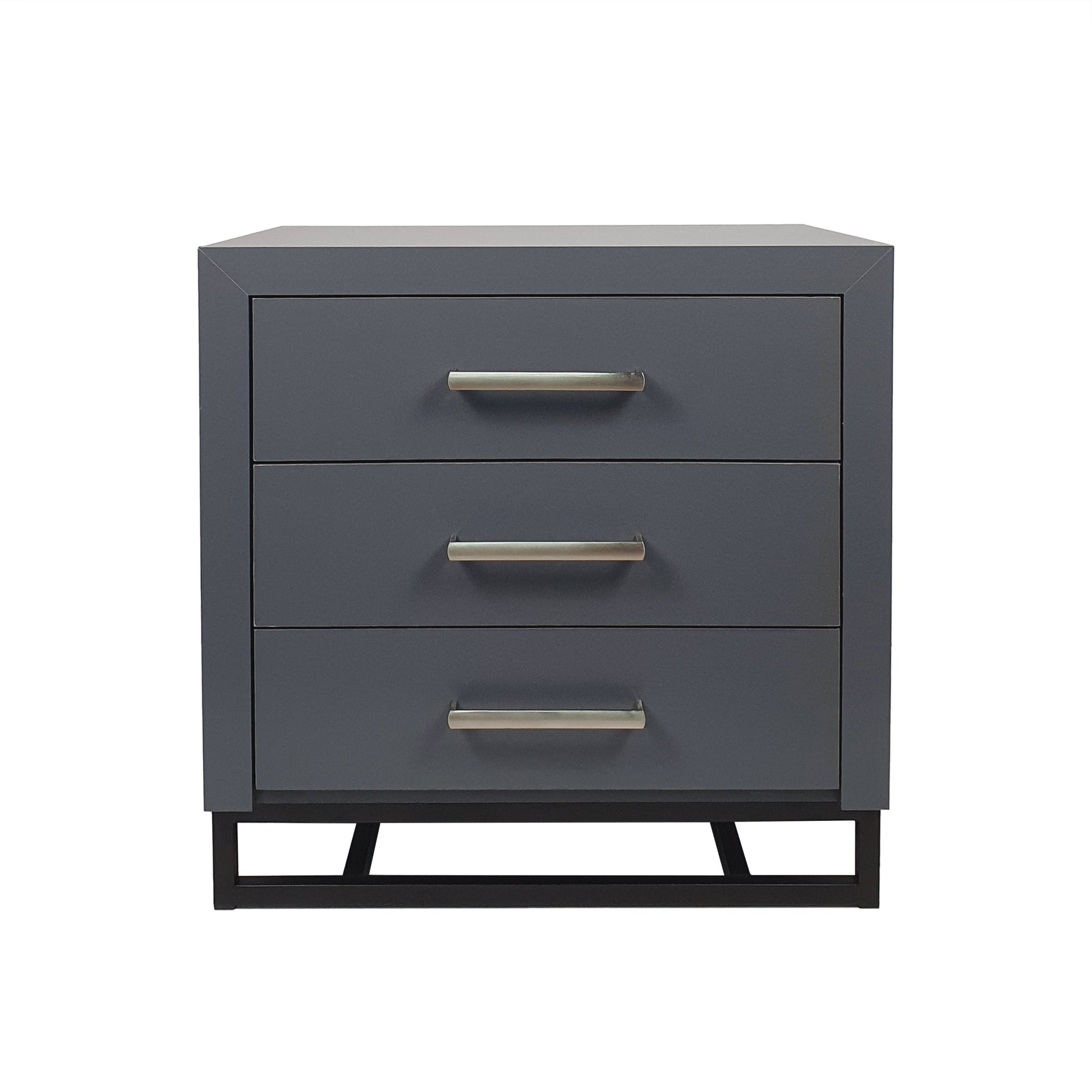 3 Drawer Chest Charcoal Grey Mdf