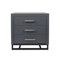 3 Drawer Chest Charcoal Grey Mdf