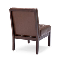 Accent Chair Dark Brown Pu