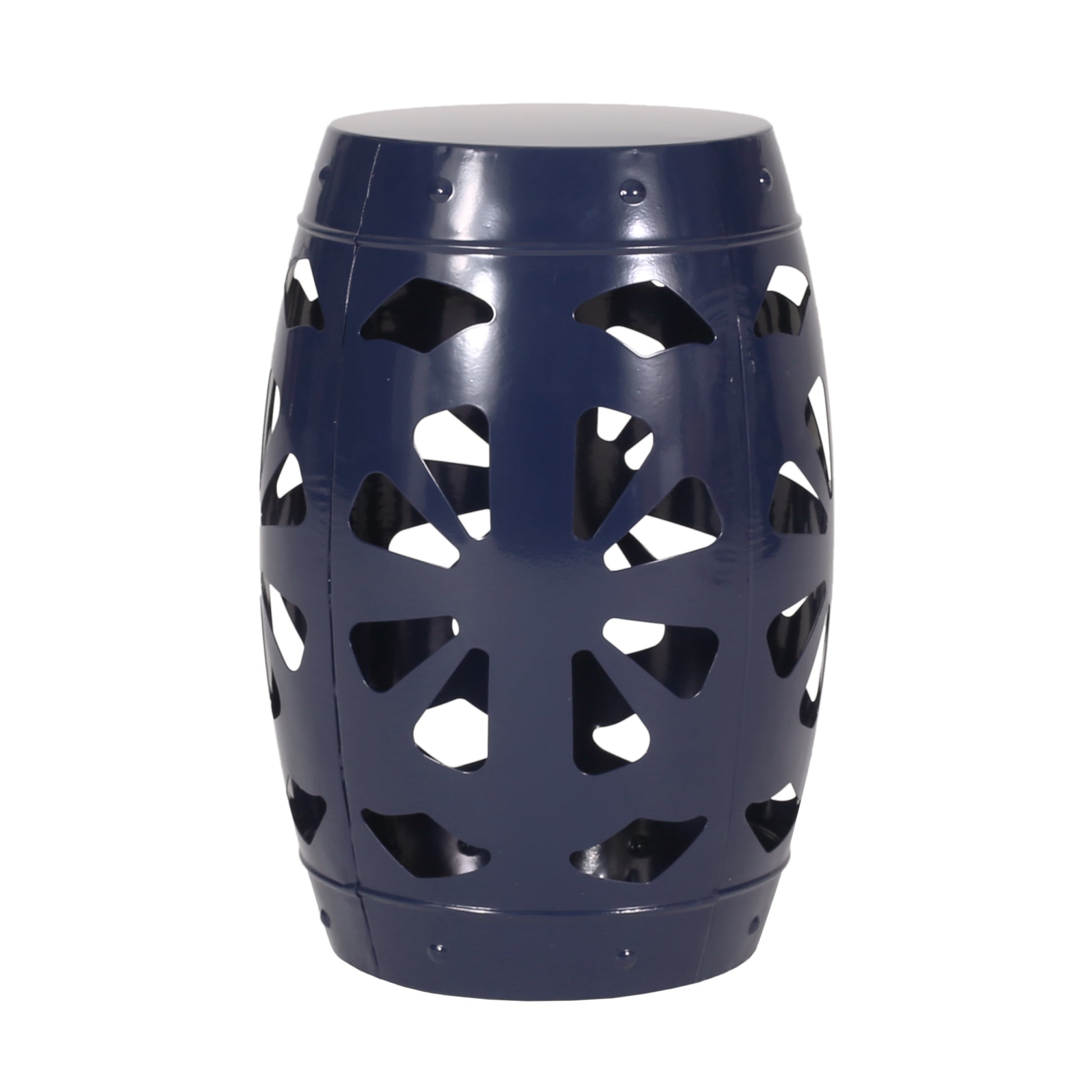 Metal S 2 End Table Navy Blue Iron