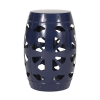 Metal S 2 End Table Navy Blue Iron