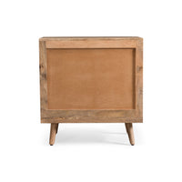 Mid Century Modern Mango Wood 3 Drawer Chest Natural Wood