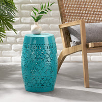 Ruby12 Side Table Teal Iron