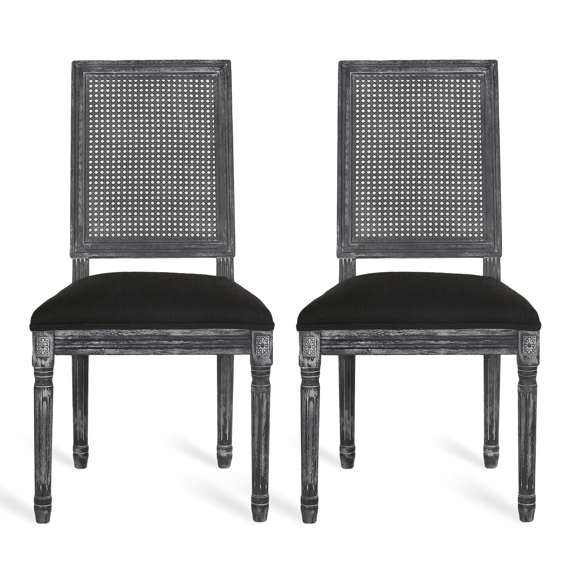 Dining Chair Black Fabric