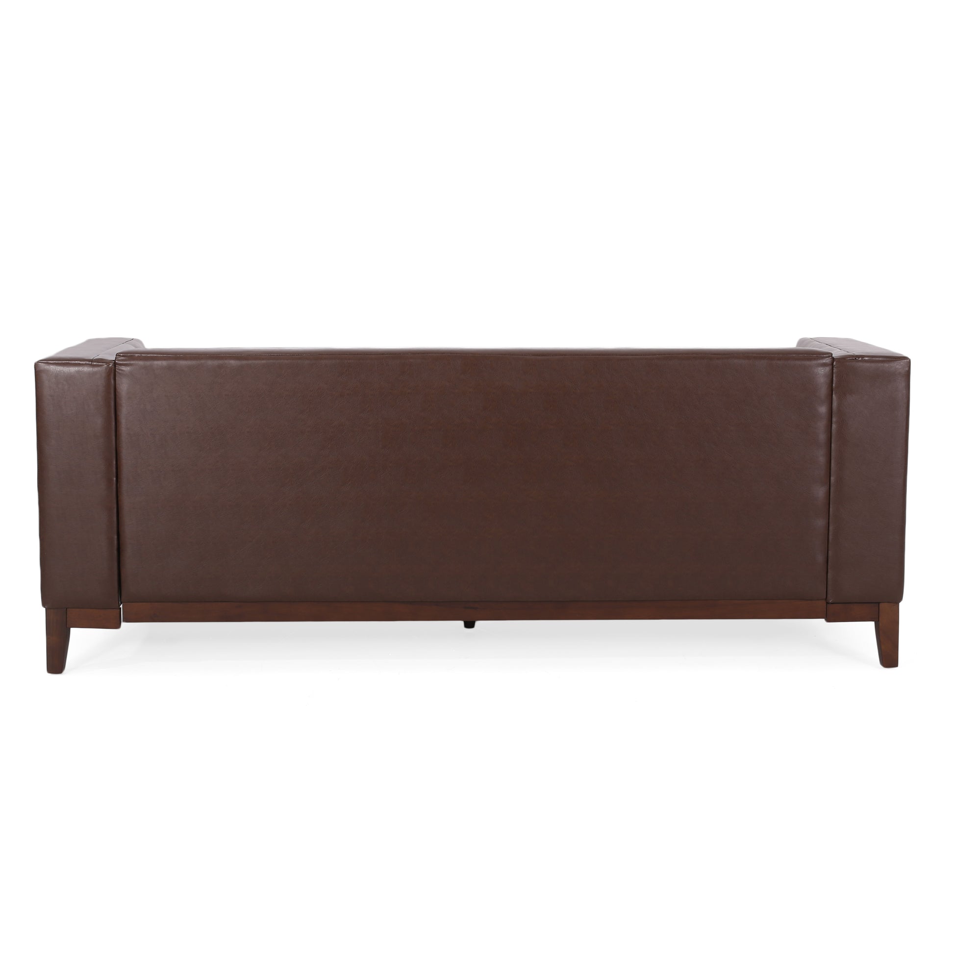 3 Seater Sofa Dark Brown Pu