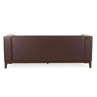 3 Seater Sofa Dark Brown Pu