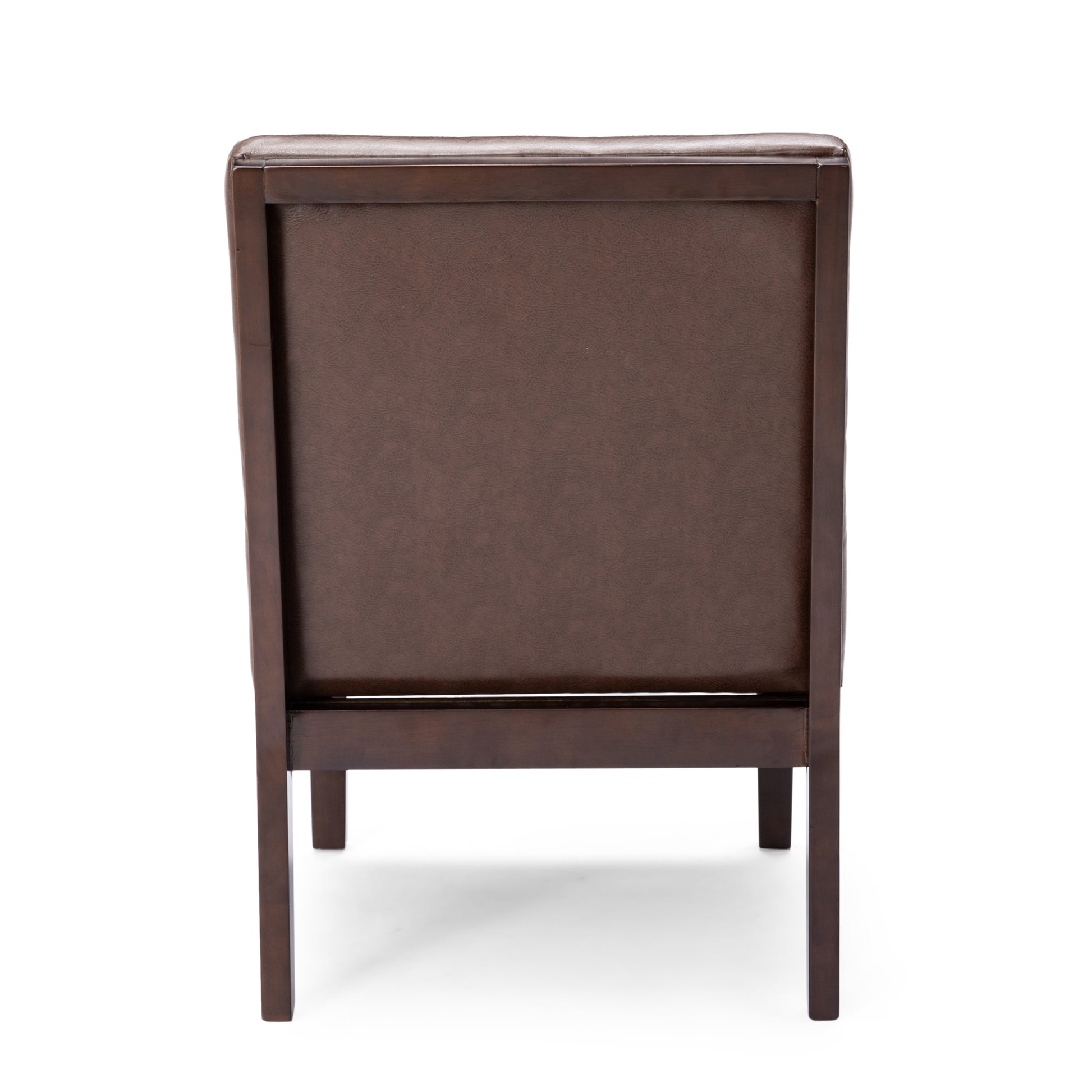 Accent Chair Dark Brown Pu