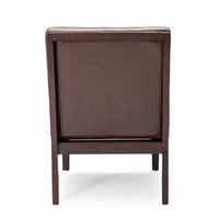 Accent Chair Dark Brown Pu