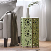 Eliana 14 Side Table Green Iron