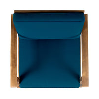 Perla Club Chairs Set Of 2, Blue Blue Acacia Wood