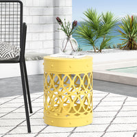 Metal End Table Large Yellow Iron