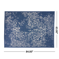 7'X5'3" Rug Blue Polypropylene