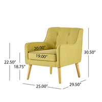 Arm Chair Yellow Fabric