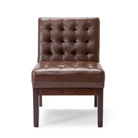 Accent Chair Dark Brown Pu