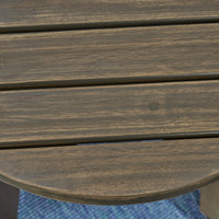 Outdoor 16" Acacia Wood Side Table, Gray Finish Grey Acacia Wood