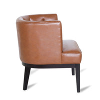 Accent Chair Light Brown Fabric